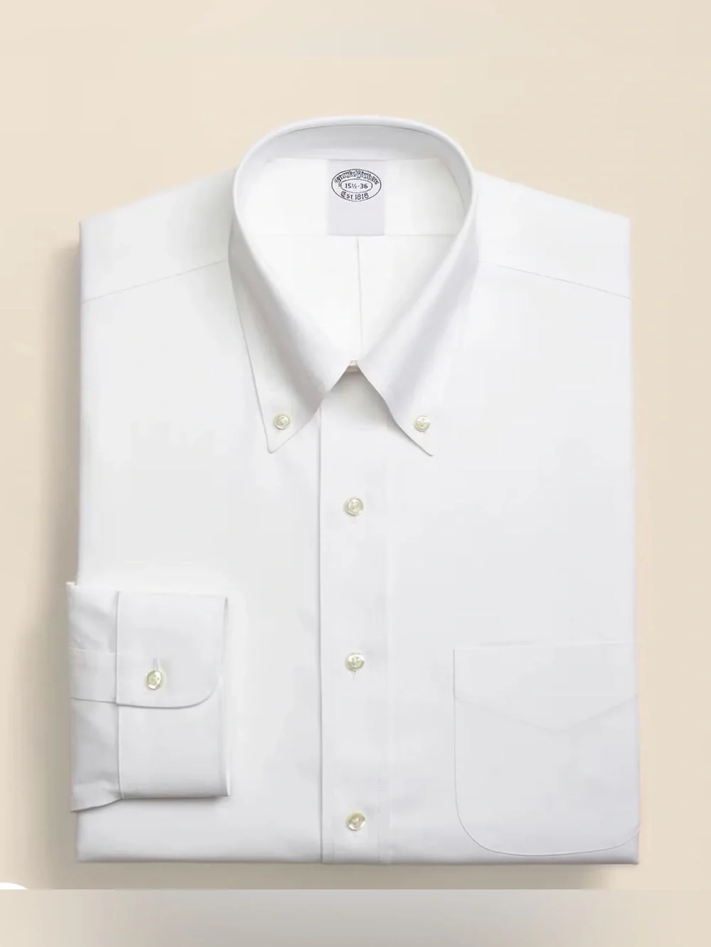 Brooks Brothers White Button-Down Classic Friday Shirt Supima Cottom